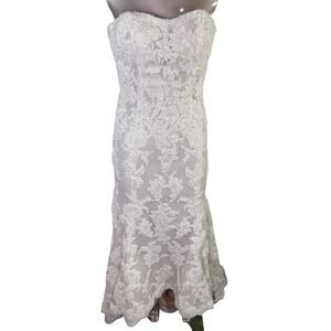 Vintage Demetrios White Embellished Wedding Dress